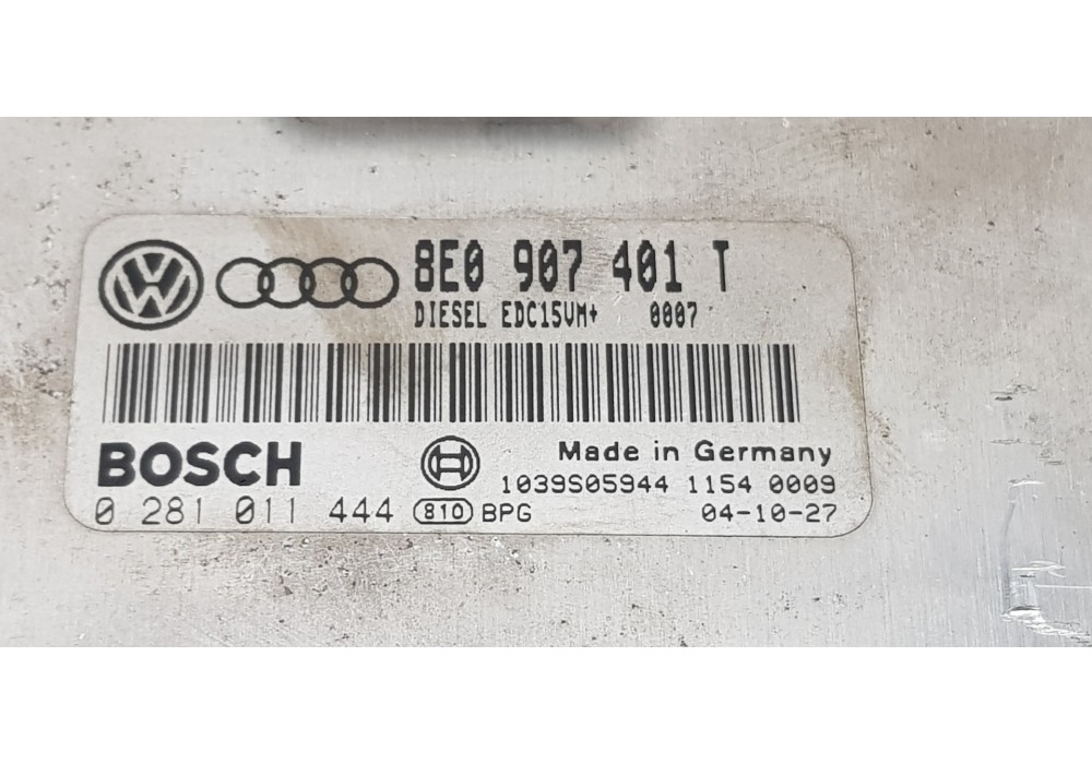 Recambio de centralita motor uce para audi a4 cabrio (8h) 2.5 tdi referencia OEM IAM 8E0907401T 0281011444  Recambio de centralita motor uce para audi a4 cabrio (8h) 2.5 tdi referencia OEM IAM 8E0907401T 0281011444