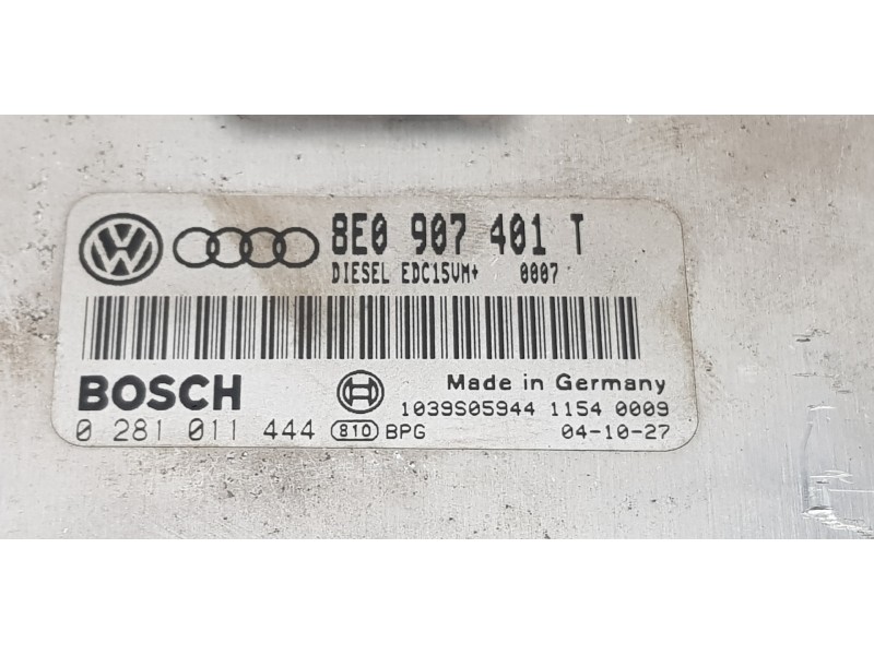 Recambio de centralita motor uce para audi a4 cabrio (8h) 2.5 tdi referencia OEM IAM 8E0907401T 0281011444  Recambio de centralita motor uce para audi a4 cabrio (8h) 2.5 tdi referencia OEM IAM 8E0907401T 0281011444