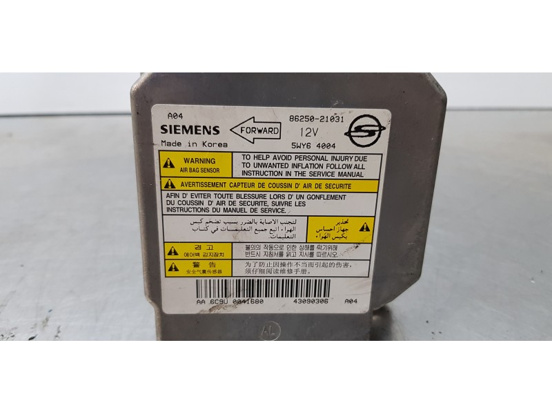 Recambio de centralita airbag para ssangyong rodius xdi referencia OEM IAM 8625021031   Recambio de centralita airbag para ssangyong rodius xdi referencia OEM IAM 8625021031