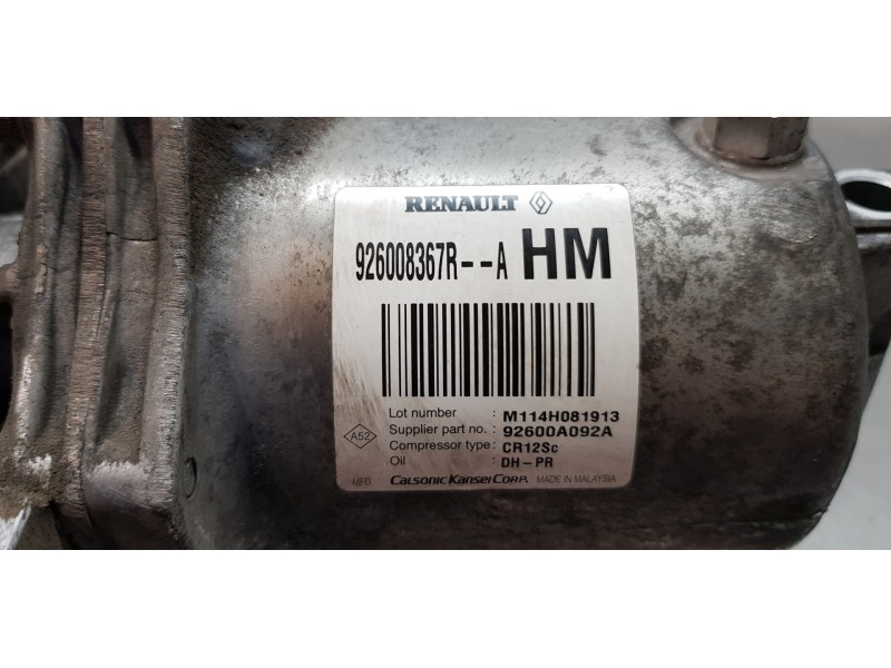 Recambio de compresor aire acondicionado para dacia lodgy ambiance referencia OEM IAM 926008367R  