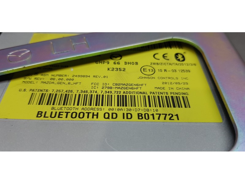 Recambio de modulo electronico para mazda 6 kombi ()(.2012) prime-line referencia OEM IAM GHP966DH0B  