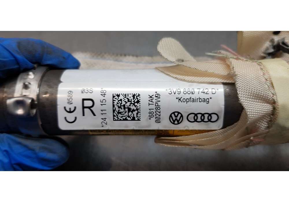 Recambio de airbag cortina delantero derecho para skoda superb combi (3v5) active referencia OEM IAM 3V9880742D   Recambio de airbag cortina delantero derecho para skoda superb combi (3v5) active referencia OEM IAM 3V9880742D