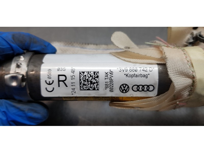 Recambio de airbag cortina delantero derecho para skoda superb combi (3v5) active referencia OEM IAM 3V9880742D   Recambio de airbag cortina delantero derecho para skoda superb combi (3v5) active referencia OEM IAM 3V9880742D