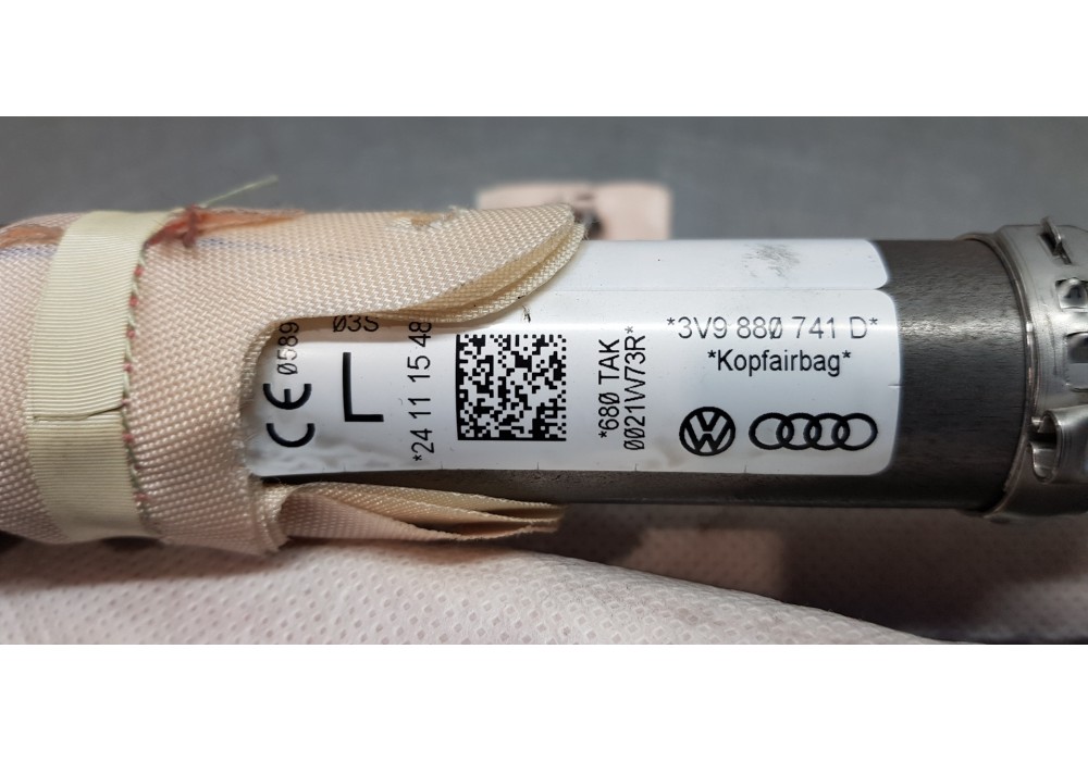 Recambio de airbag cortina delantero izquierdo para skoda superb combi (3v5) active referencia OEM IAM 3V9880741D   Recambio de airbag cortina delantero izquierdo para skoda superb combi (3v5) active referencia OEM IAM 3V9880741D