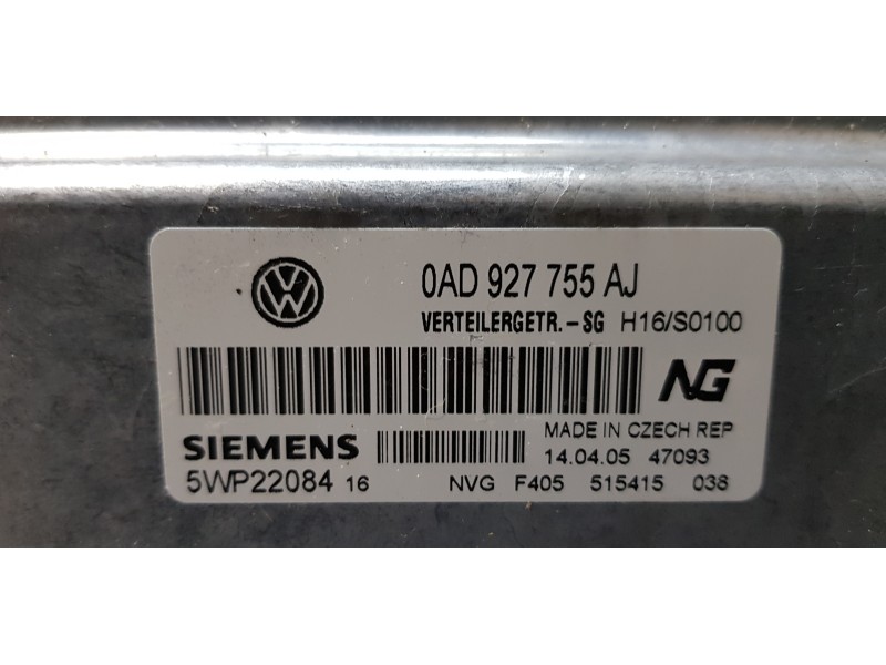 Recambio de centralita cambio automatico para volkswagen touareg (7la) tdi r5 referencia OEM IAM 0AD927755AJ   Recambio de centralita cambio automatico para volkswagen touareg (7la) tdi r5 referencia OEM IAM 0AD927755AJ