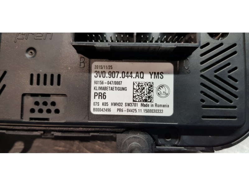 Recambio de mando climatizador para skoda superb combi (3v5) active referencia OEM IAM 3V0907044AQYMS   Recambio de mando climatizador para skoda superb combi (3v5) active referencia OEM IAM 3V0907044AQYMS