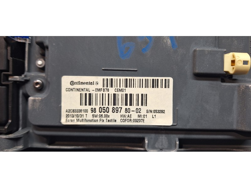 Recambio de pantalla multifuncion para citroen c4 grand picasso attraction referencia OEM IAM 9805089780   Recambio de pantalla multifuncion para citroen c4 grand picasso attraction referencia OEM IAM 9805089780