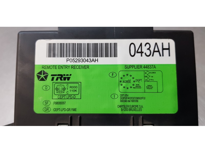 Recambio de modulo electronico para chrysler pt cruiser (pt) 2.0 limited referencia OEM IAM P05293043AH   Recambio de modulo electronico para chrysler pt cruiser (pt) 2.0 limited referencia OEM IAM P05293043AH