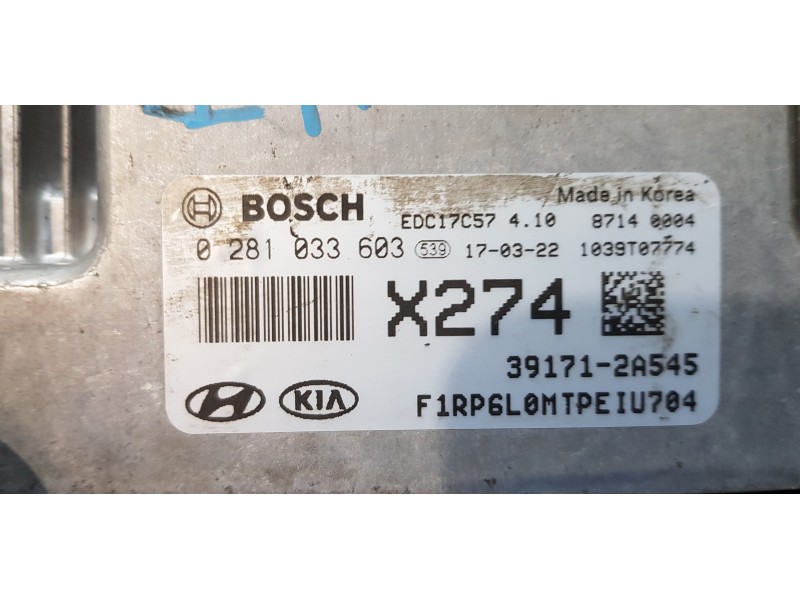 Recambio de centralita motor uce para kia carens ( ) concept referencia OEM IAM 391712A545  