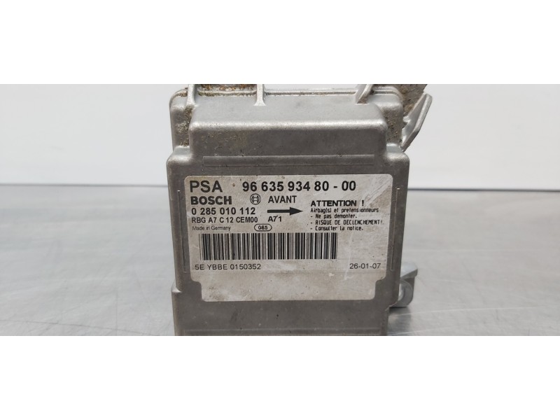 Recambio de centralita airbag para peugeot 207 x-line referencia OEM IAM 9663593480 0285010112 