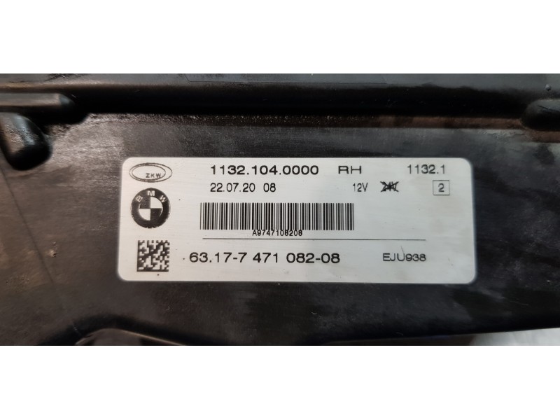 Recambio de faro antiniebla derecho para bmw serie 1 lim. (f40) 116d referencia OEM IAM 63177471082 11321040000 