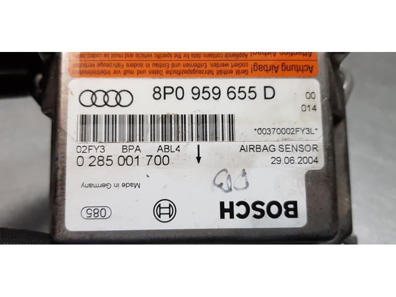 Recambio de centralita airbag para audi a3 (8p) 2.0 tdi ambiente referencia OEM IAM 8P0959655D 0285001700 