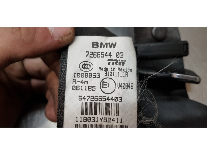 Recambio de cinturon seguridad trasero derecho para bmw x3 (f25) xdrive 20d referencia OEM IAM 7266544  