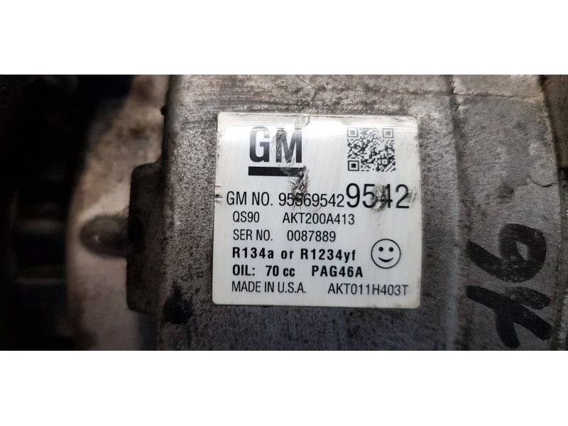 Recambio de compresor aire acondicionado para chevrolet trax lt 4x4 referencia OEM IAM 95369542   Recambio de compresor aire acondicionado para chevrolet trax lt 4x4 referencia OEM IAM 95369542