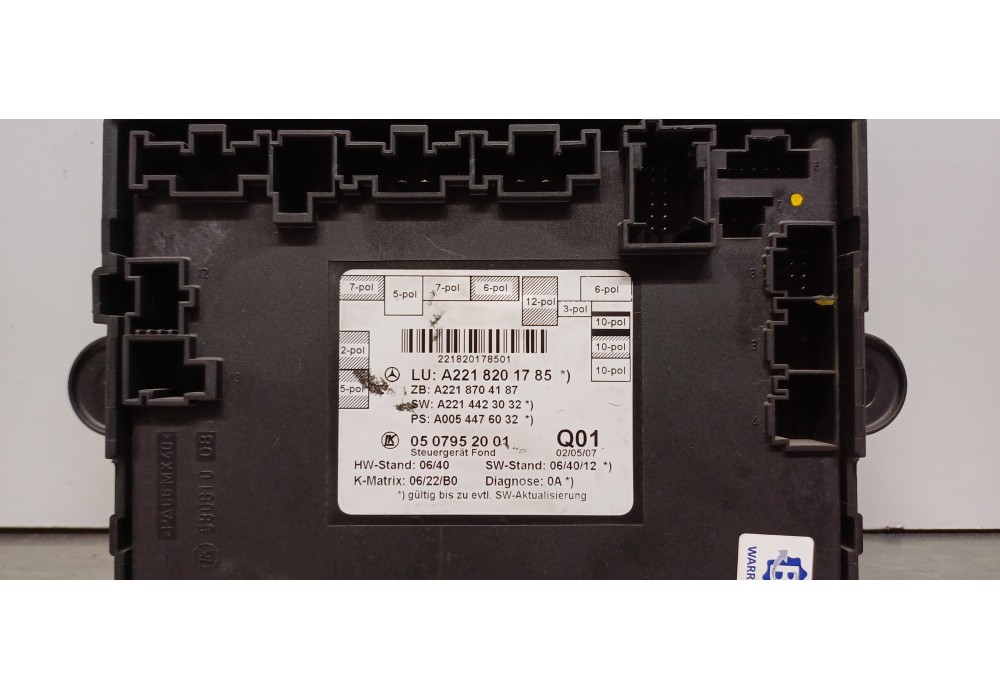 Recambio de modulo electronico para mercedes clase s (w221) berlina 420 / 450 cdi (221.028) referencia OEM IAM A2218201785  