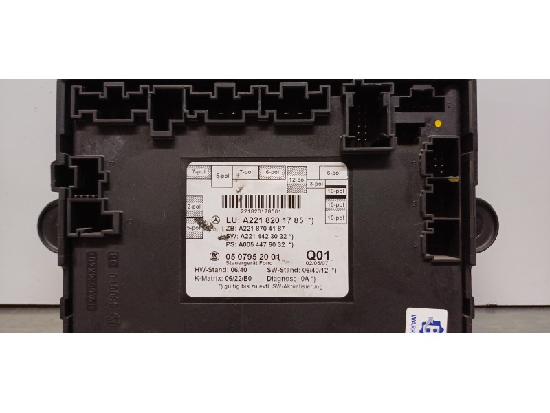 Recambio de modulo electronico para mercedes clase s (w221) berlina 420 / 450 cdi (221.028) referencia OEM IAM A2218201785  