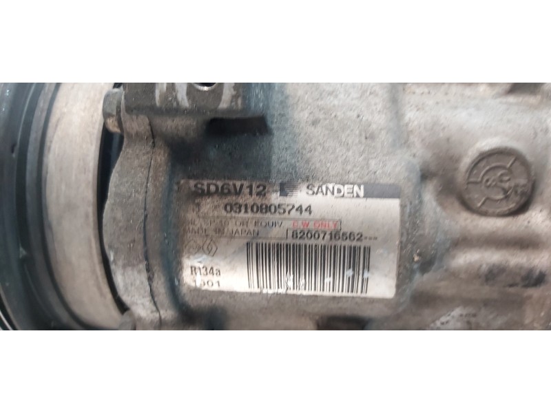 Recambio de compresor aire acondicionado para renault clio ii fase ii (b/cb0) campus referencia OEM IAM 8200716562   Recambio de compresor aire acondicionado para renault clio ii fase ii (b/cb0) campus referencia OEM IAM 8200716562