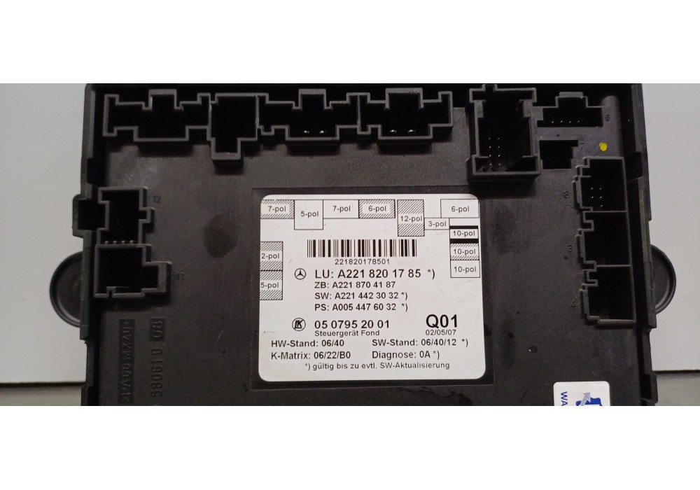 Recambio de modulo electronico para mercedes clase s (w221) berlina 420 / 450 cdi (221.028) referencia OEM IAM A2218201785  