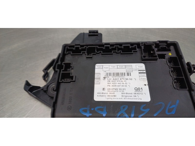 Recambio de modulo electronico para mercedes clase s (w221) berlina 420 / 450 cdi (221.028) referencia OEM IAM A2218709692  