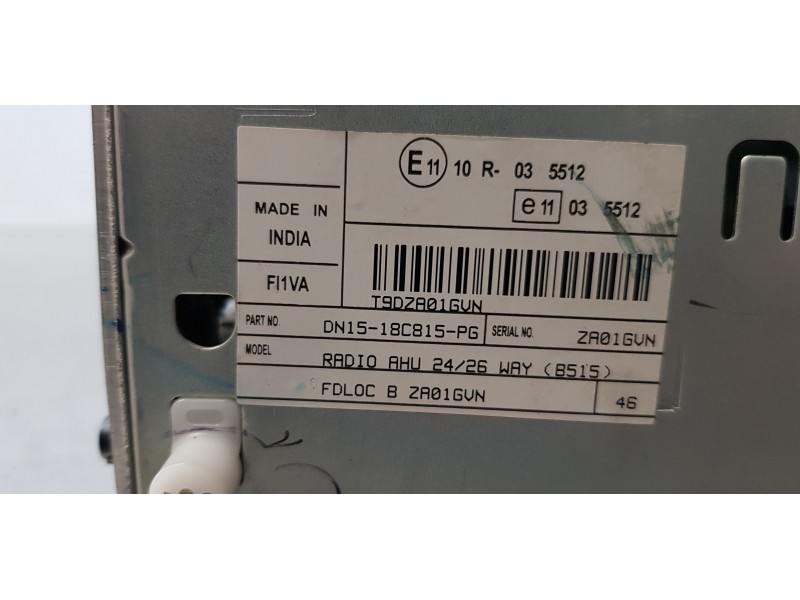 Recambio de sistema audio / radio cd para ford ecosport trend referencia OEM IAM DN1518C815PG   Recambio de sistema audio / radio cd para ford ecosport trend referencia OEM IAM DN1518C815PG