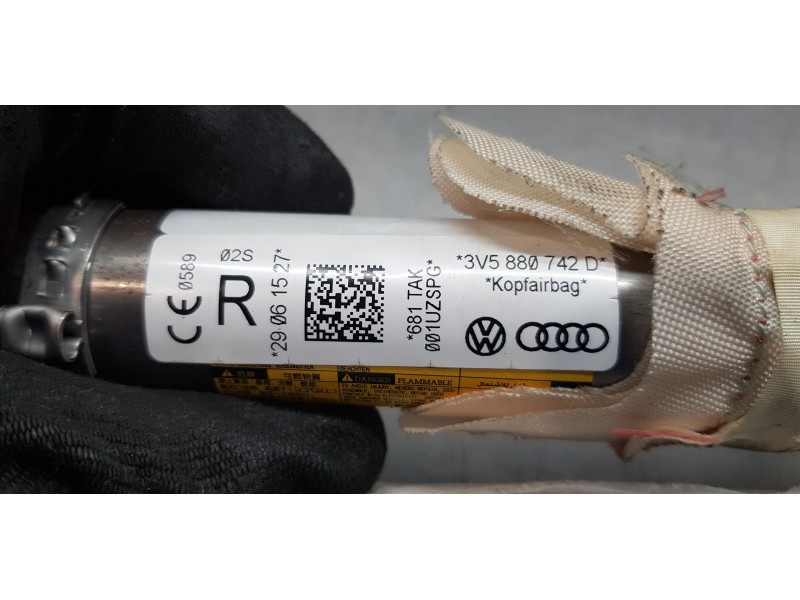 Recambio de airbag cortina delantero derecho para skoda superb (3v3) active referencia OEM IAM 3V5880742D  
