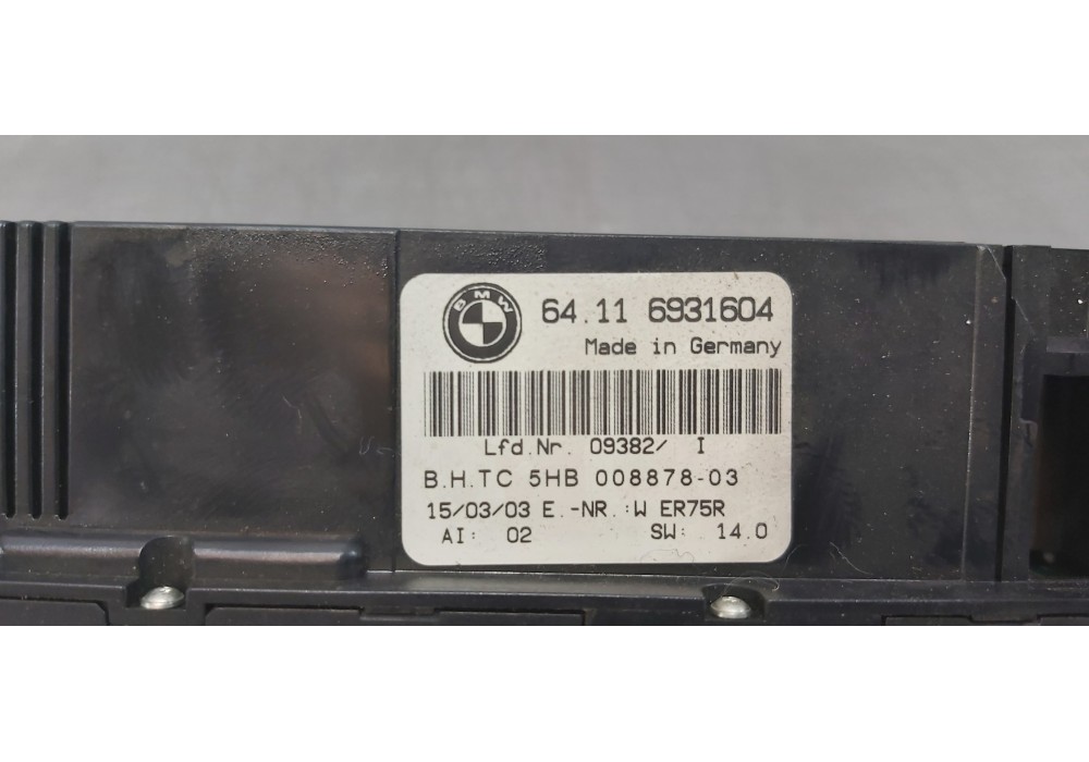 Recambio de mando climatizador para bmw serie 3 compact (e46) 320td m sport referencia OEM IAM 64116931604  