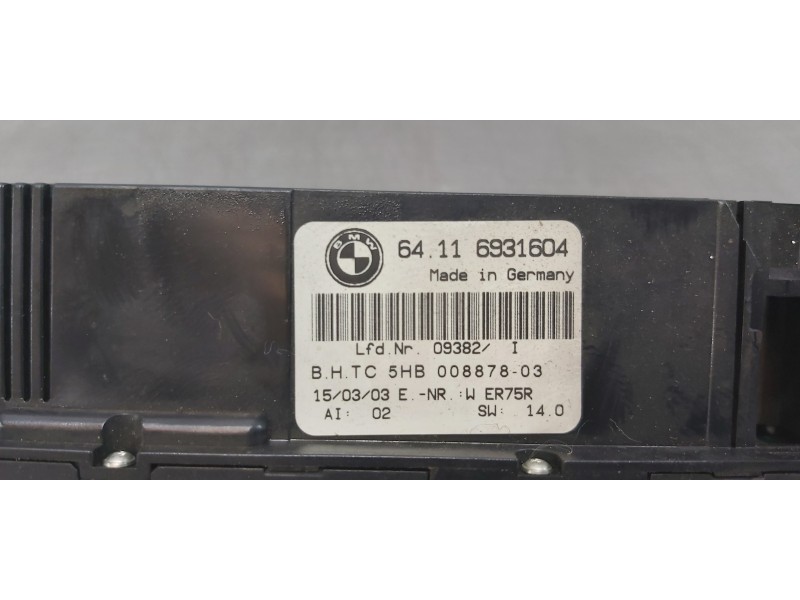 Recambio de mando climatizador para bmw serie 3 compact (e46) 320td m sport referencia OEM IAM 64116931604  