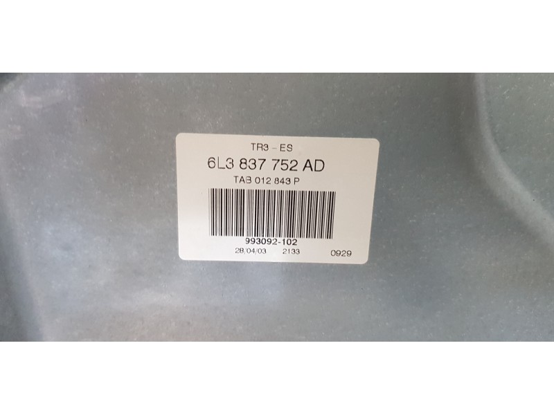 Recambio de elevalunas delantero derecho para seat ibiza (6l1) stella referencia OEM IAM 6L3837752AD  