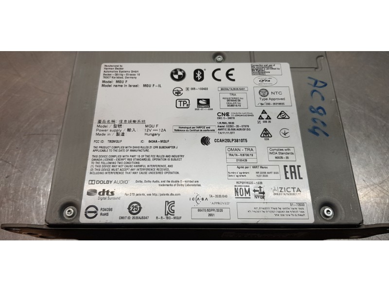 Recambio de sistema navegacion gps para bmw serie 1 lim. (f40) 116d referencia OEM IAM 65125A6DD93 65125A318E9 