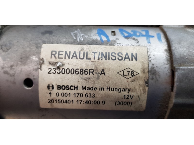 Recambio de motor arranque para renault espace v icon referencia OEM IAM 233000686R  