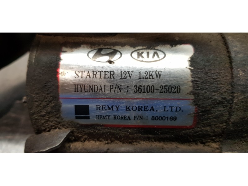 Recambio de motor arranque para kia carens (un) emotion referencia OEM IAM 3610025020   Recambio de motor arranque para kia carens (un) emotion referencia OEM IAM 3610025020