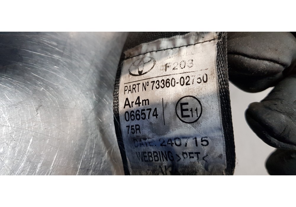 Recambio de cinturon seguridad trasero izquierdo para toyota auris touring sports (e18) hybrid active referencia OEM IAM 7336002 Recambio de cinturon seguridad trasero izquierdo para toyota auris touring sports (e18) hybrid active referencia OEM IAM 7336002