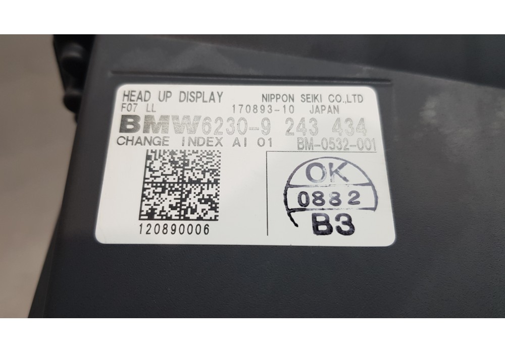 Recambio de pantalla multifuncion para bmw serie 5 gran turismo (f07) 530d xdrive referencia OEM IAM 62309243434  