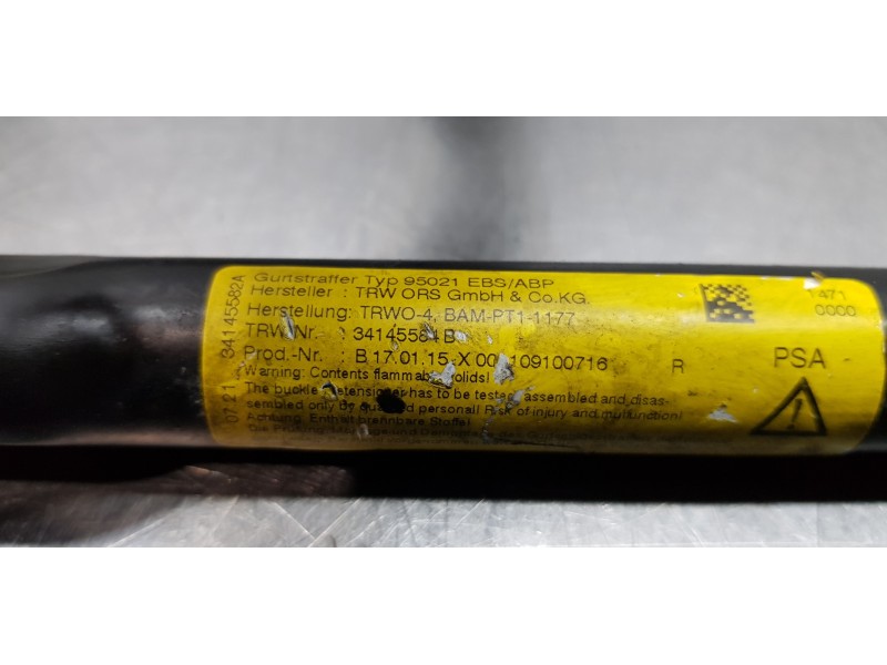Recambio de cinturon seguridad delantero derecho para peugeot 5008 active referencia OEM IAM 98019795XX   Recambio de cinturon seguridad delantero derecho para peugeot 5008 active referencia OEM IAM 98019795XX