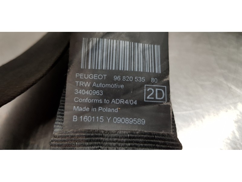 Recambio de cinturon seguridad trasero derecho para peugeot 5008 active referencia OEM IAM 8975SJ   Recambio de cinturon seguridad trasero derecho para peugeot 5008 active referencia OEM IAM 8975SJ
