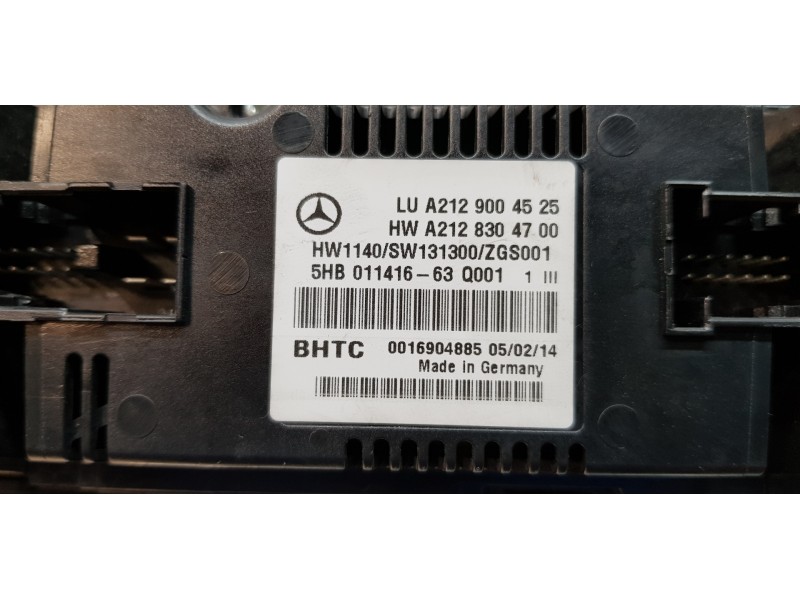 Recambio de mando climatizador para mercedes clase e (w212) familiar 220 cdi blueefficiency (212.202) referencia OEM IAM A212900