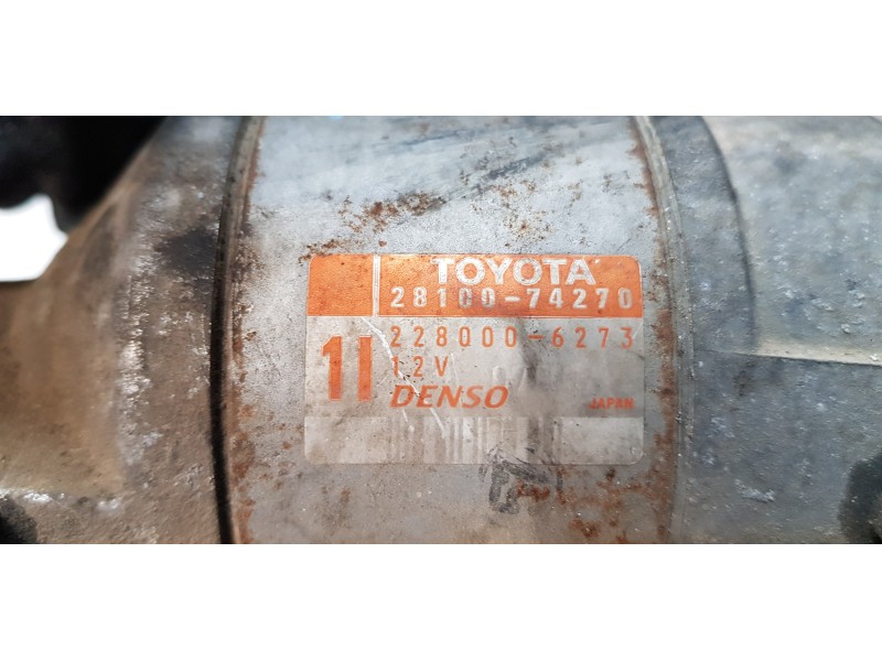 Recambio de motor arranque para toyota rav 4 (a2) 2.0 luna 4x4 referencia OEM IAM 2810074270   Recambio de motor arranque para toyota rav 4 (a2) 2.0 luna 4x4 referencia OEM IAM 2810074270