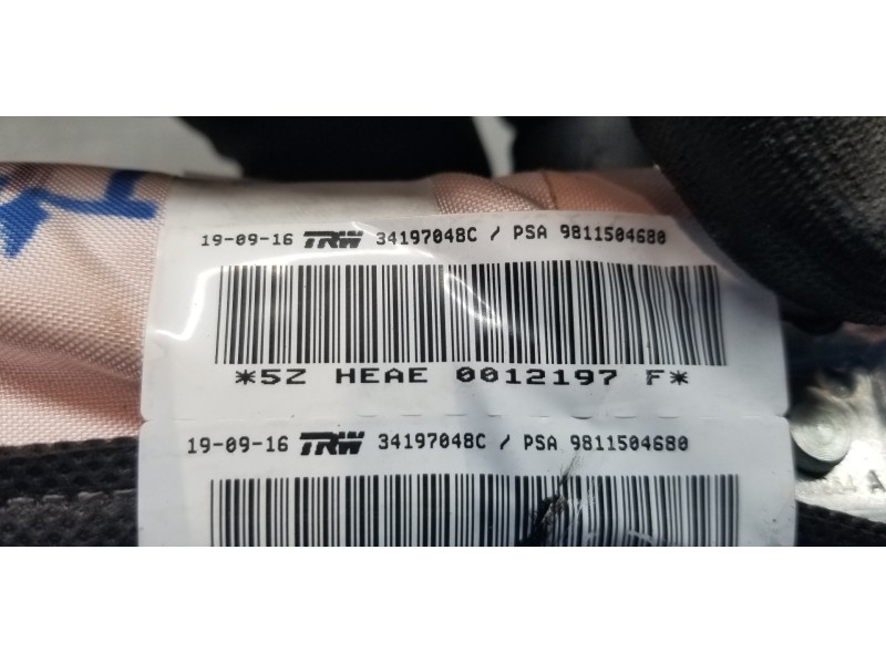 Recambio de airbag cortina delantero izquierdo para peugeot 3008 allure referencia OEM IAM 9811504680  