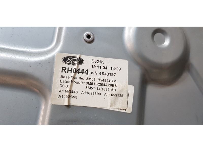 Recambio de elevalunas trasero derecho para ford focus c-max (cap) trend (d) referencia OEM IAM 3M51R045H22A  