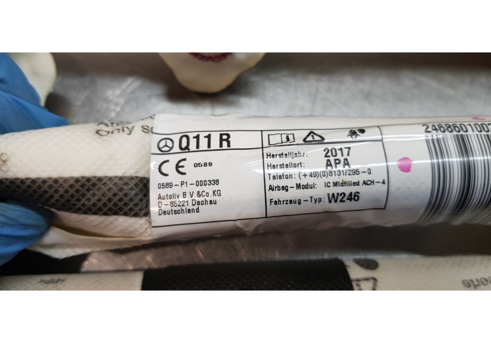 Recambio de airbag cortina delantero derecho para mercedes clase b (w246) b 200 cdi (246.208) referencia OEM IAM 2468601002  