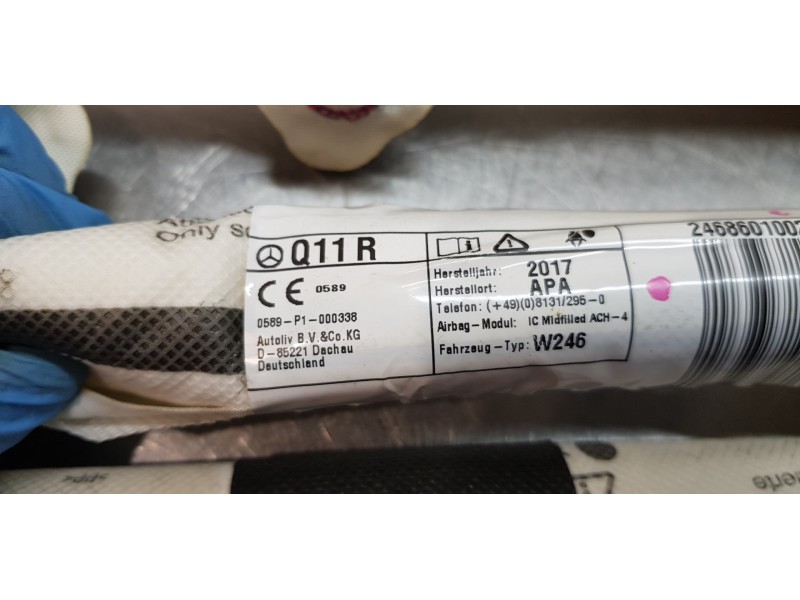 Recambio de airbag cortina delantero derecho para mercedes clase b (w246) b 200 cdi (246.208) referencia OEM IAM 2468601002  