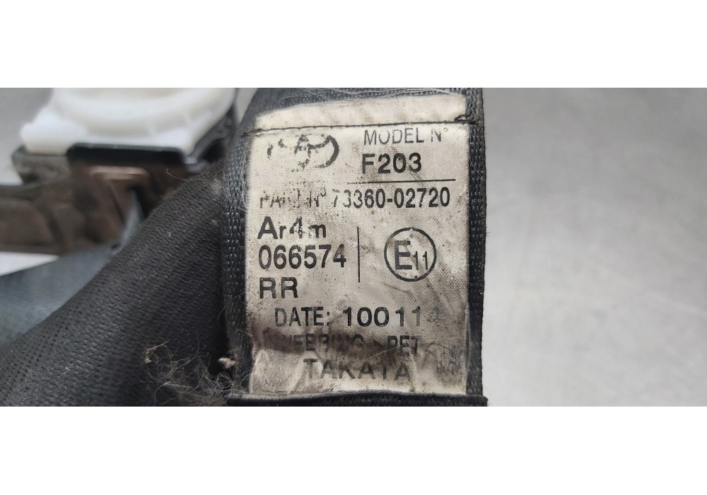 Recambio de cinturon seguridad trasero derecho para toyota auris touring sports (e18) hybrid active referencia OEM IAM 733600272