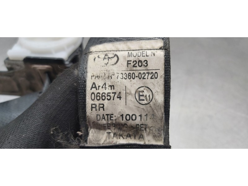Recambio de cinturon seguridad trasero derecho para toyota auris touring sports (e18) hybrid active referencia OEM IAM 733600272