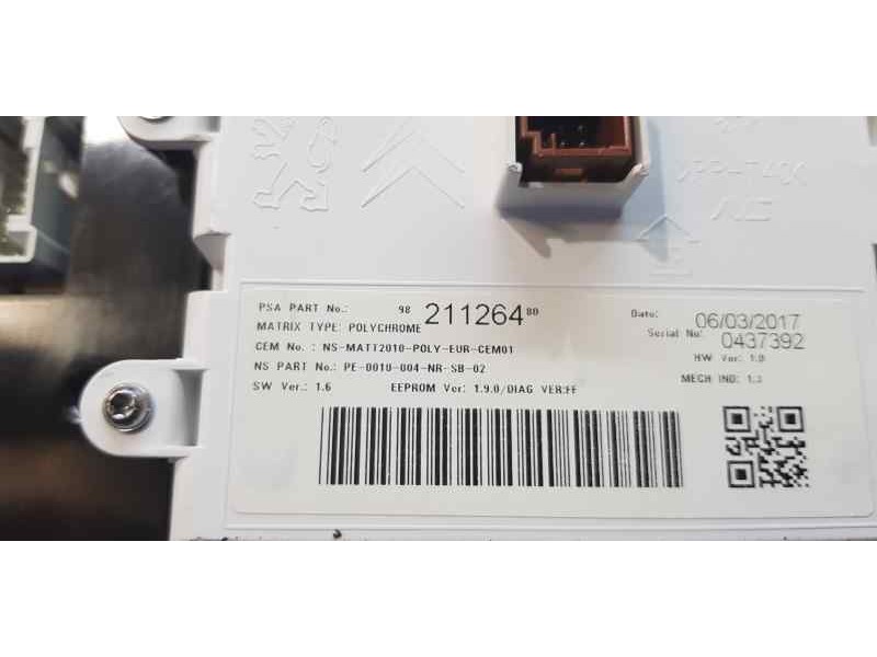 Recambio de cuadro instrumentos para citroen ds4 desire referencia OEM IAM 9823467380   Recambio de cuadro instrumentos para citroen ds4 desire referencia OEM IAM 9823467380