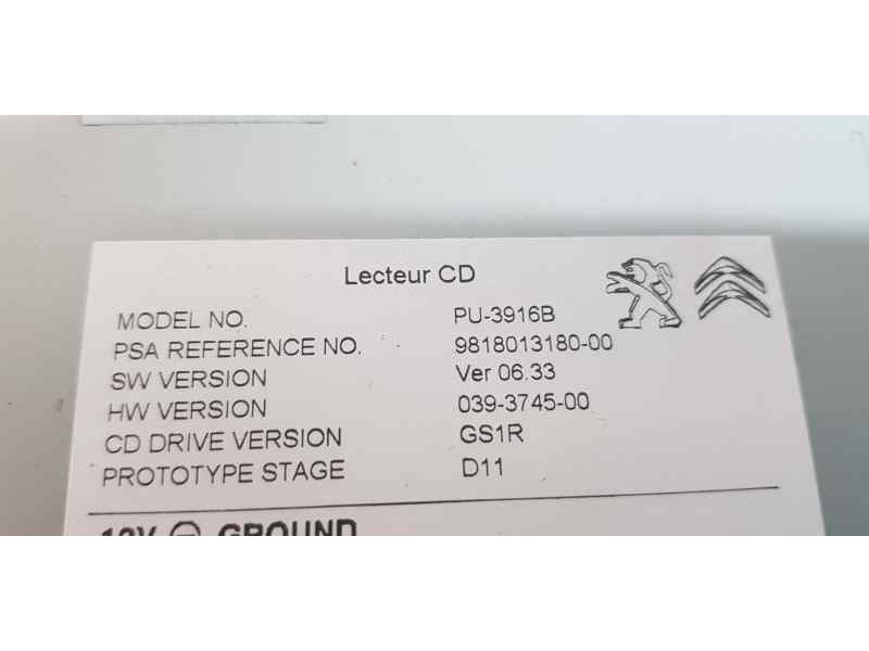 Recambio de sistema audio / radio cd para citroen ds4 desire referencia OEM IAM 9818013180   Recambio de sistema audio / radio cd para citroen ds4 desire referencia OEM IAM 9818013180