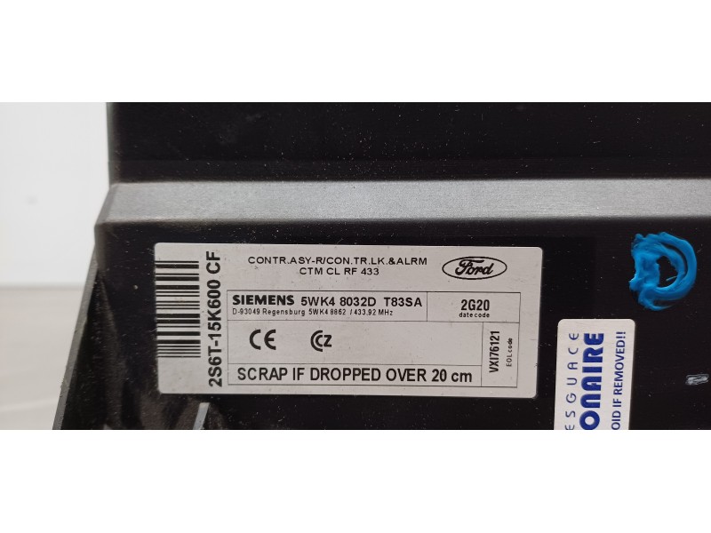 Recambio de modulo confort para ford fiesta (cbk) ambiente referencia OEM IAM 2S6T15K600CF 5WK48032D  Recambio de modulo confort para ford fiesta (cbk) ambiente referencia OEM IAM 2S6T15K600CF 5WK48032D