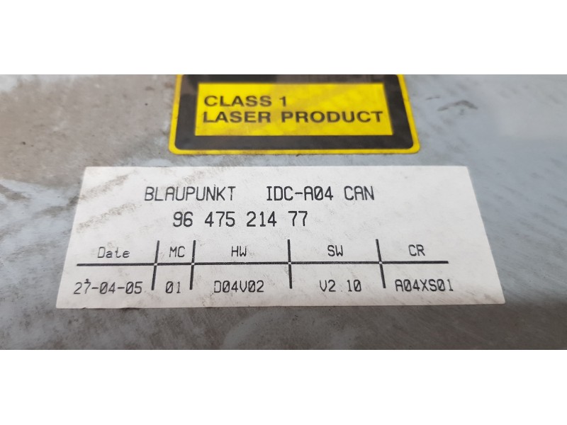 Recambio de sistema audio / radio cd para peugeot 307 cc (s2) básico referencia OEM IAM 9647521477  