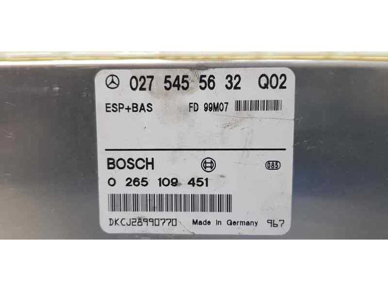 Recambio de centralita abs para mercedes clase e (w210) berlina 320 (210.065) referencia OEM IAM 0275455632   Recambio de centralita abs para mercedes clase e (w210) berlina 320 (210.065) referencia OEM IAM 0275455632