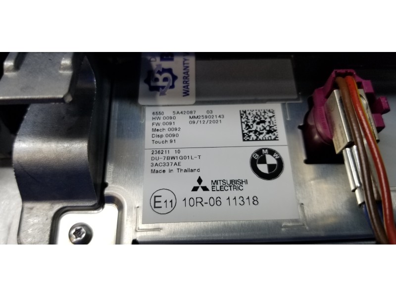 Recambio de pantalla multifuncion para bmw serie x3 (g01) xdrive20d referencia OEM IAM 65505A42087  