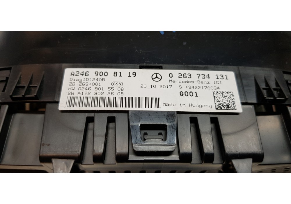 Recambio de cuadro instrumentos para mercedes clase b (w246) b 200 cdi (246.208) referencia OEM IAM A2469008119  